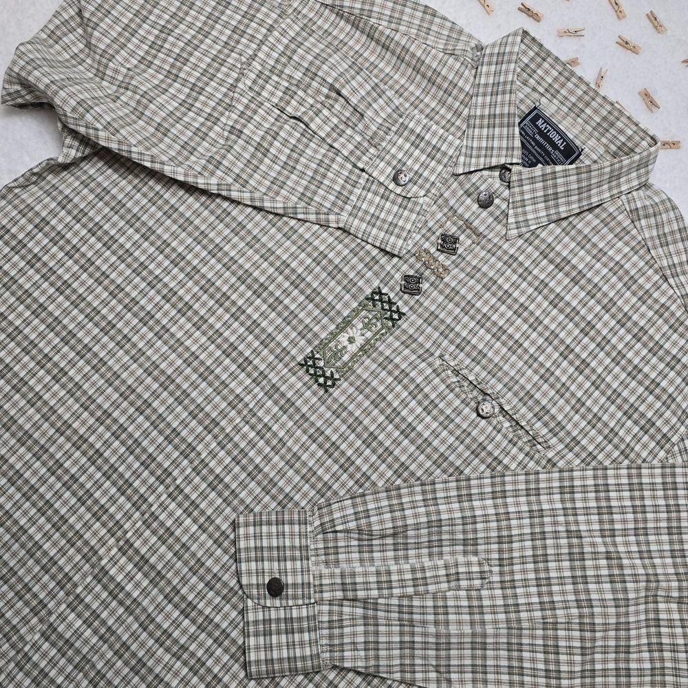 National Outfitters Mens Shirt Size‎ XL Multicolor Plaid Long Sleeve Button Up